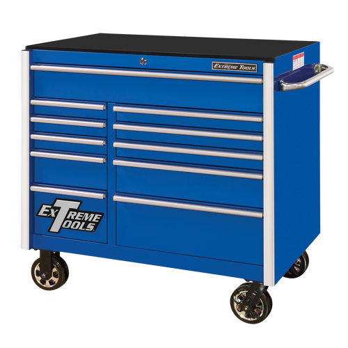 Armoire roulante pour outils s&eacute;rie RX, 11 tiroirs, 41-1/2" la x 25-1/2" p x 40-1/2" h, Bleu Rideout Tool & Machine Inc.