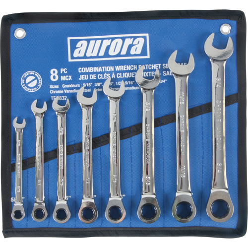 Fixed Head Wrench Set, Combination, 8 Pieces, Imperial Rideout Tool & Machine Inc.