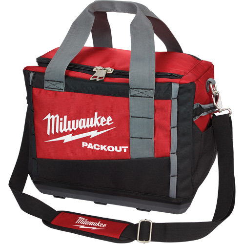 Sacs &agrave; outils Packout, Nylon balistique, 2 pochettes, Noir/Rouge Rideout Tool & Machine Inc.