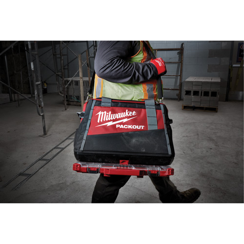 Sacs &agrave; outils Packout, Nylon balistique, 2 pochettes, Noir/Rouge Rideout Tool & Machine Inc.
