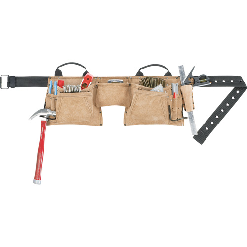 Constructor's Tool Belt, Leather, Tan Rideout Tool & Machine Inc.