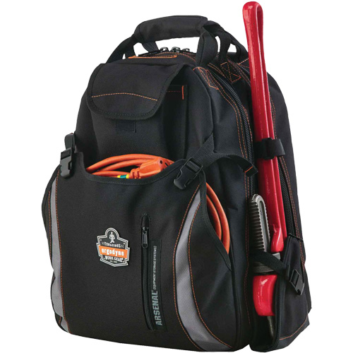 Sac &agrave; dos pour outils 5843 Arsenal, 13-1/2" lo x 8-1/2" la, Noir, Polyester Rideout Tool & Machine Inc.