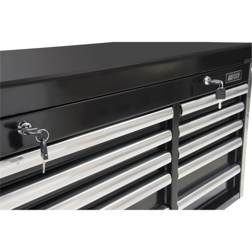 Industrial Tool Chest, 41" W, 10 Drawers, Black Rideout Tool & Machine Inc.