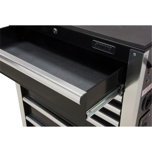 Heavy-Duty Tool Cart, 7 Drawers, 28" W x 22" D x 42-3/8" H, Black Rideout Tool & Machine Inc.