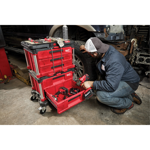 Boîte &agrave; outils avec 2 tiroirs Packout, 16-1/3" x 14-1/3" x 22-1/5", Rouge Rideout Tool & Machine Inc.