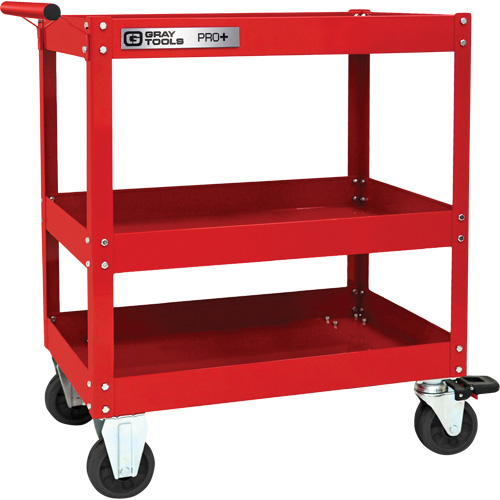 PRO+ Series Heavy-Duty Utility Cart, 3 Tiers, 30-1/5" x 38-1/3" x 19-1/2" Rideout Tool & Machine Inc.