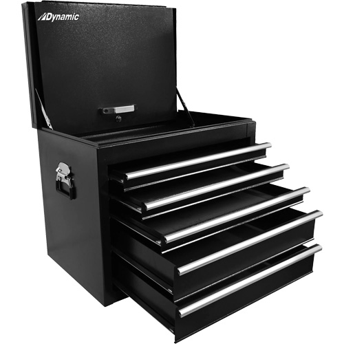 Truck Tool Box, 27" W, 5 Drawers, Black Rideout Tool & Machine Inc.