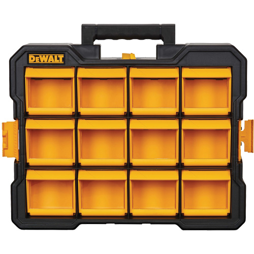 Flip-Bin Organizer, 3-7/8" W x 17-3/4" D x 13-7/8" H, Black/Yellow Rideout Tool & Machine Inc.