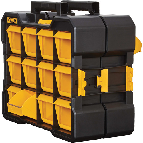 Flip-Bin Organizer, 3-7/8" W x 17-3/4" D x 13-7/8" H, Black/Yellow Rideout Tool & Machine Inc.
