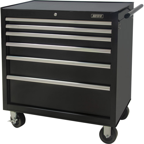 Chariot &agrave; outils industriel, 6 tiroirs, 39" la x 20-4/5" p x 38-1/2" h, Noir Rideout Tool & Machine Inc.