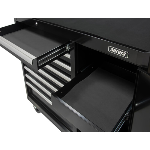 Industrial Tool Cart, 8 Drawers, 44-3/10" W x 21-1/10" D x 36-7/10" H, Black Rideout Tool & Machine Inc.