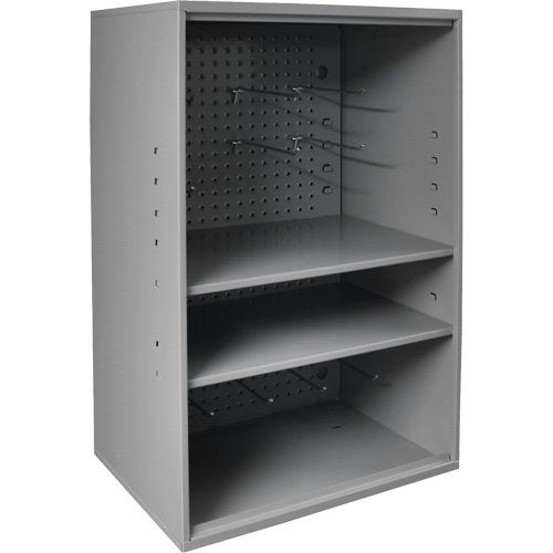 Armoire d'entreposage de produits abrasifs avec panneau perfor&eacute;, Acier, 19-7/8" x 14-1/4" x 32-3/4", Gris Rideout Tool & Machine Inc.