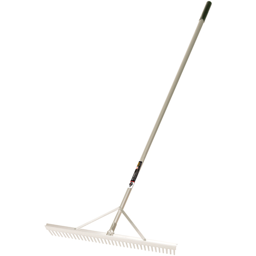 Pro Level Rakes, Aluminum Handle, 36" W, Aluminum Blade, 36 Tines Rideout Tool & Machine Inc.