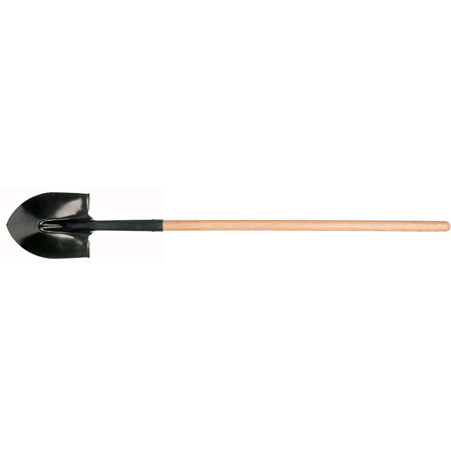 Round Point Shovel, Tempered Steel Blade, Hardwood, Straight Handle Rideout Tool & Machine Inc.