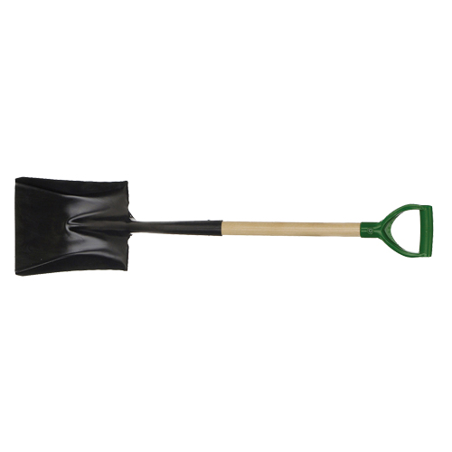 Square Point Shovel, Wood, Tempered Steel Blade, D-Grip Handle, 29" Long Rideout Tool & Machine Inc.