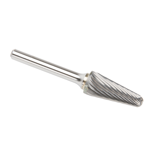 Solid Carbide Burrs - Taper Shape Radius End 14°, 1/4" Shank Rideout Tool & Machine Inc.