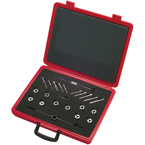 Tap & Die Sets with Production Hand Taps and Carbon Steel Round Adjustable Dies, 20 Pieces Rideout Tool & Machine Inc.