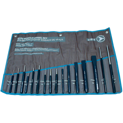 Jeu de poinçons et ciseaux PC16-1S, 16 morcea Rideout Tool & Machine Inc.