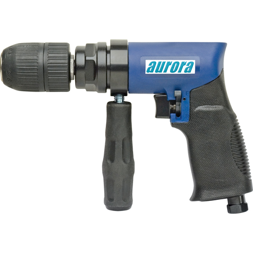 Perceuse r&eacute;versible pneumatique 1/2", 4 pi³/min, 1/4" NPT, 88 dBA, 1/2" mandrin Rideout Tool & Machine Inc.