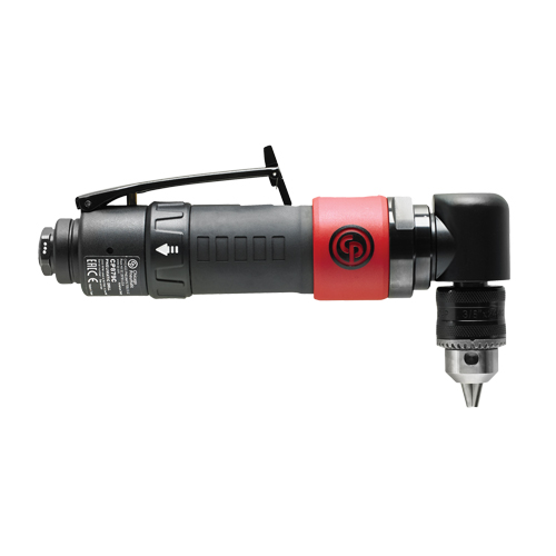 Pneumatic Reversible Angle Drill, 3/8" Chuck, 1/4" NPT Air Inlet, 2000 No Load RPM Rideout Tool & Machine Inc.