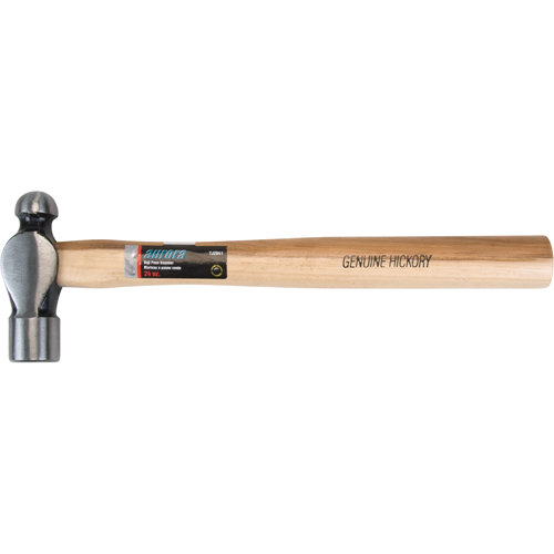 Ball Pein Hammer, 24 oz. Head Weight, Plain Face, Wood Handle Rideout Tool & Machine Inc.