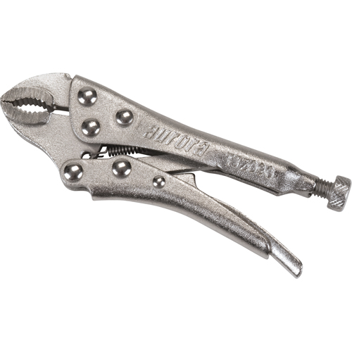 Locking Pliers with Wire Cutter, 4" Length, Curved Jaw Rideout Tool & Machine Inc.