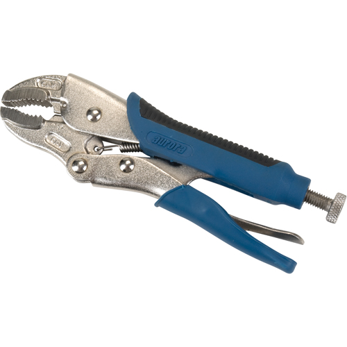 Locking Pliers with Wire Cutter, 7" Length, Curved Jaw Rideout Tool & Machine Inc.