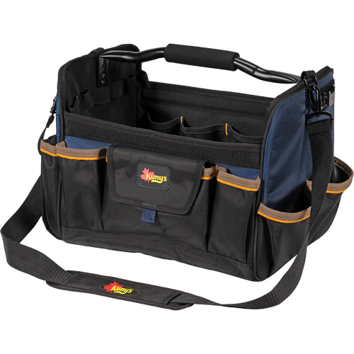 Sacs &agrave; outils souple &agrave; dessus ouvert de 14", Polyester, 21 pochettes, Beige Rideout Tool & Machine Inc.