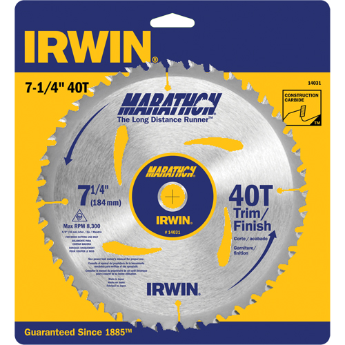 Contractor Saw Blades - Marathon&reg; Saw Blades, 7-1/4", 40 Teeth, Wood Use Rideout Tool & Machine Inc.