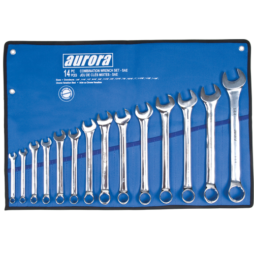 Wrench Set, Combination, 14 Pieces, Imperial Rideout Tool & Machine Inc.