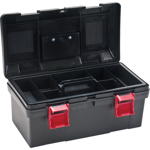 Heavy-Duty Tool Box, 17-1/2" W x 9-1/2" D x 8" H, Black Rideout Tool & Machine Inc.