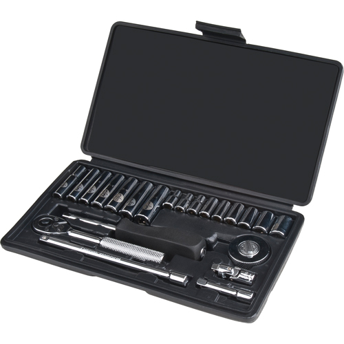 Socket Set, 22 Pcs, 1/4" Drive Size, Deep Rideout Tool & Machine Inc.