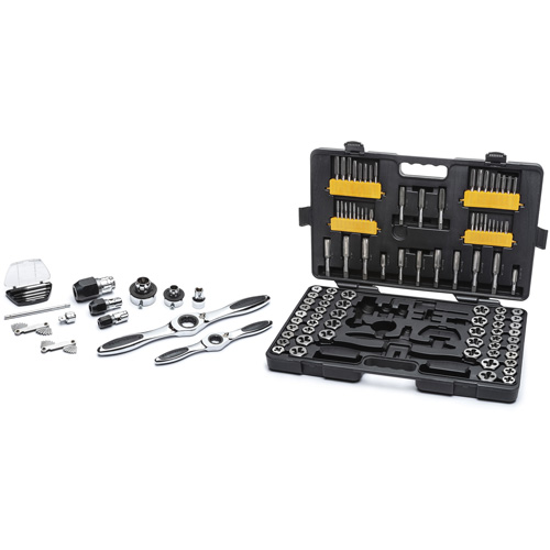 SAE/Metric Ratcheting Tap & Die Set, 114 Pieces Rideout Tool & Machine Inc.
