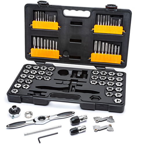 SAE/Metric Ratcheting Tap & Die Set, 77 Pieces Rideout Tool & Machine Inc.