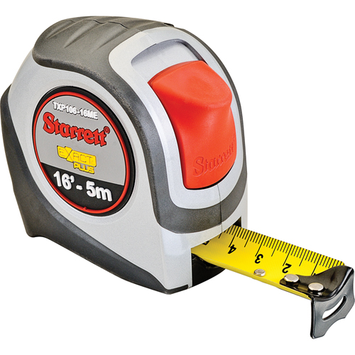 High Visibility Orange Tape Measure, 1" x 16'/5 m, 1/16" Graduations Rideout Tool & Machine Inc.