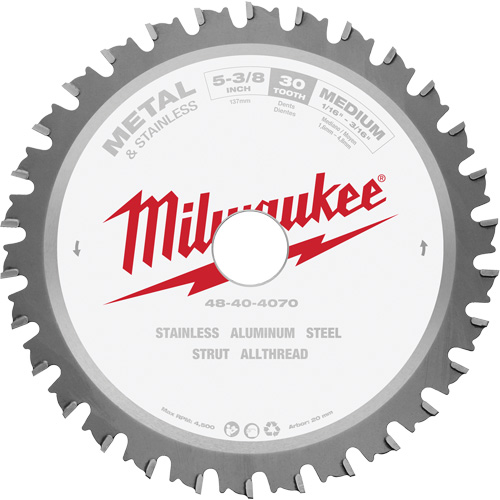 MetalTech Circular Saw Blade, 5-3/8", 30 Teeth, Metal Use Rideout Tool & Machine Inc.