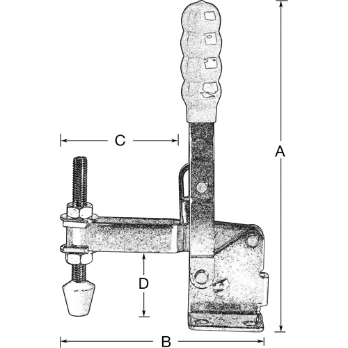 Vertical Hold-Down Clamps, 375 lbs. Clamping Force, Vertical Rideout Tool & Machine Inc.