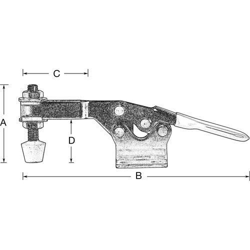 Horizontal Hold-Down Clamps, 200 lbs. Clamping Force, Horizontal Rideout Tool & Machine Inc.