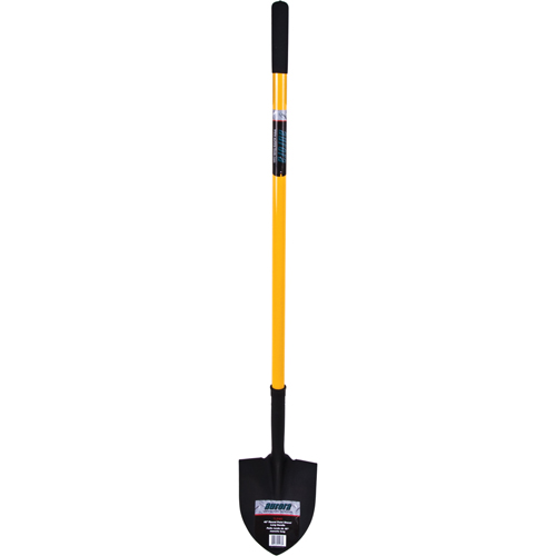 Round Point Shovel, Tempered Steel Blade, Fiberglass, Straight Handle Rideout Tool & Machine Inc.