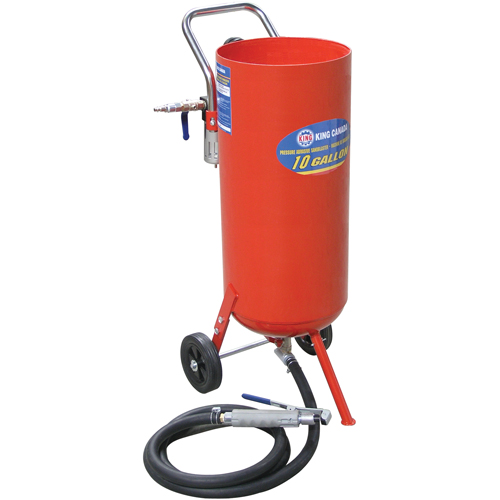 Pressure Abrasive Sandblasters, 6-25 CFM, 8.3 Gal. (10 US Gal) Tank Rideout Tool & Machine Inc.