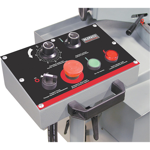 Scies &agrave; ruban &agrave; pivot &agrave; vitesse variable pour le m&eacute;tal, Horizontal, Capacit&eacute; de coupe Rond 10" et rectangulaire 10" x 18" Rideout Tool & Machine Inc.