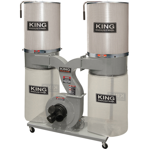 Dust Collectors with 2 Canister Filters, 55-1/2" x 23" x 70" Rideout Tool & Machine Inc.