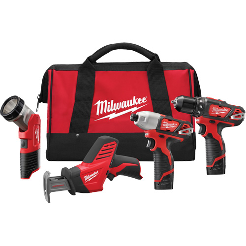 Trousse de 4 outils sans fil M12, Lithium-ion Rideout Tool & Machine Inc.