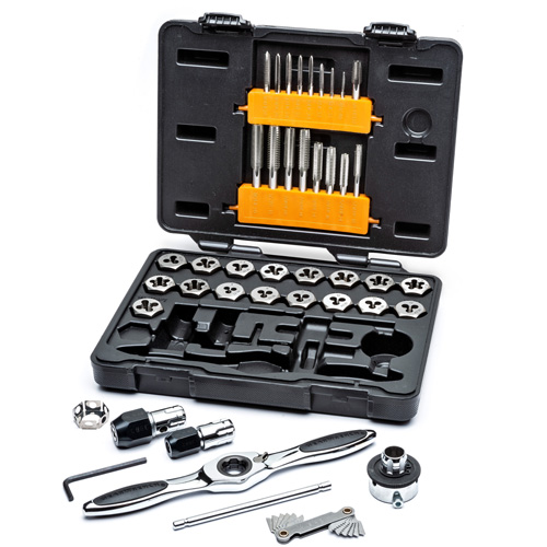 SAE Ratcheting Tap & Die Set, 42 Pieces Rideout Tool & Machine Inc.