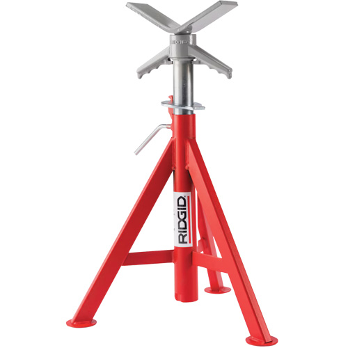 Supports de tuyaux abaiss&eacute; en V no VJ-98, 51-96 cm R&eacute;glage de la hauteur, 12" Capacit&eacute; max. de tuyau, 2500 lb Capacit&eacute; de charge max. Rideout Tool & Machine Inc.