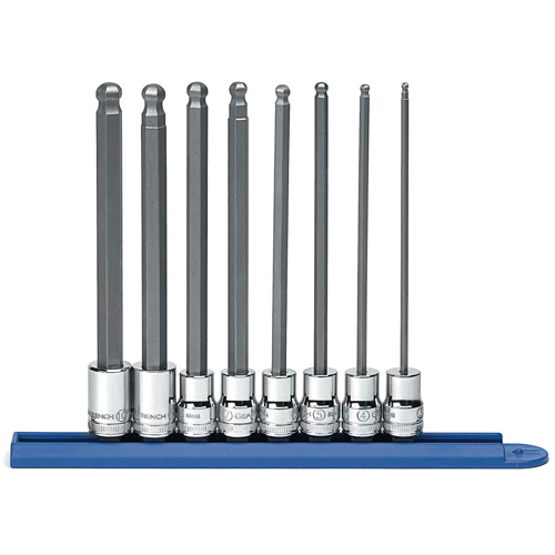 Long Ball End Metric Socket Set, Hex, 3/8" Drive, 8 Pcs Rideout Tool & Machine Inc.