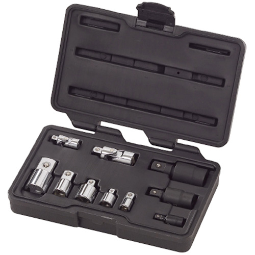 10-Piece 1/4", 3/8" & 1/2" Drive Universal Joint and Adapter Set Rideout Tool & Machine Inc.