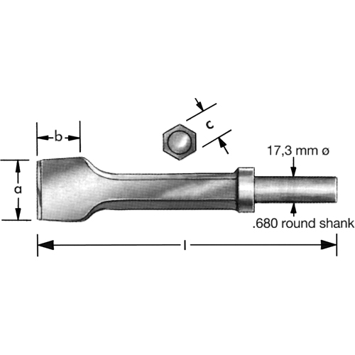Burin pneumatique a/collier de r&eacute;tention Rideout Tool & Machine Inc.