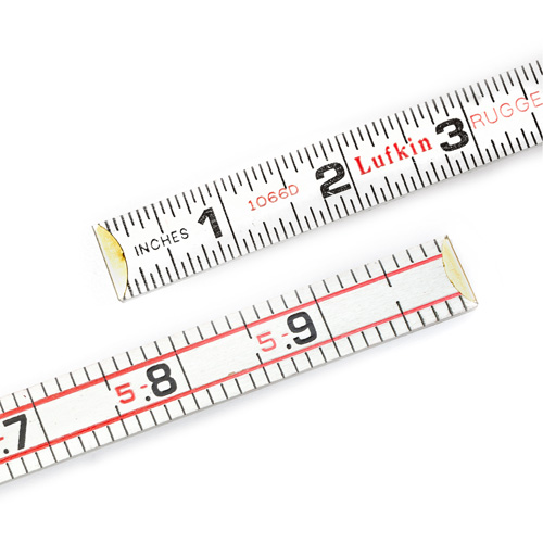 Folding Wood Rule, 6' L, Wood, 1/6" Graduations Rideout Tool & Machine Inc.