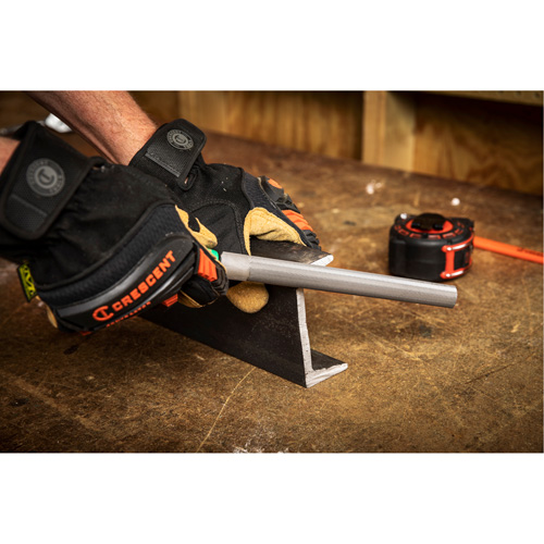 Double Cut File with Green Handle, Half Round, 8", Bastard Rideout Tool & Machine Inc.